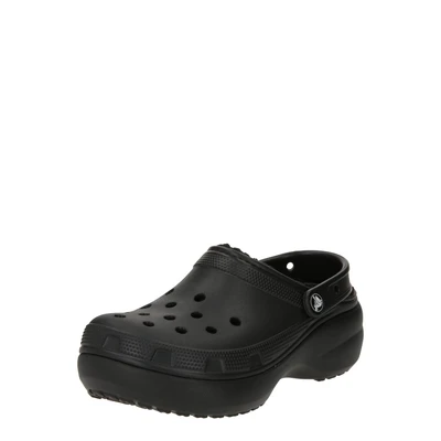 Afbeelding van Crocs Classic Platform Lined Pantoffels, Dames, Maat: 38/39, Black Kunststof