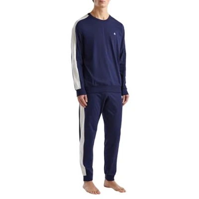 Afbeelding van United Colors of Benetton WITH SIDE Stripes Pyjama, Heren, Maat: Small, Blue