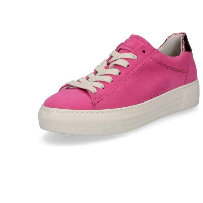 Afbeelding van Gabor Comfort Sneakers laag, Dames, Maat: 37.5, Pink/rubin Veloursleer