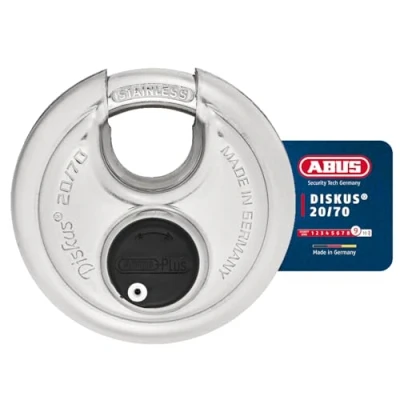 Afbeelding van Abus Plus 20/70 RVS discushangslot verschillend sluitend 70 mm