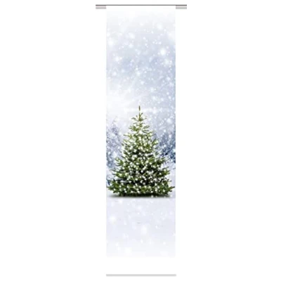 Afbeelding van HOME WOHNIDEEN Paneelgordijn Kerstboom HxB: 245x60, inclusief bevestigingsmateriaal (1 stuk)