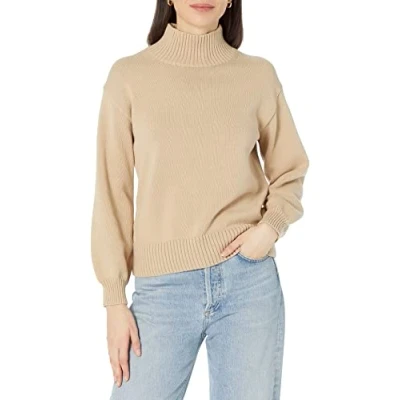 Afbeelding van Amazon Essentials Dames katoenen trui met trechterhals (verkrijgbaar in grote maten), bruin, X Large