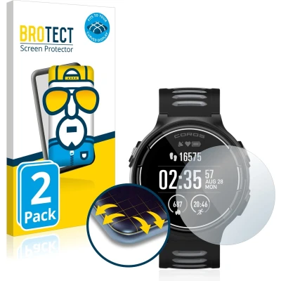 Afbeelding van BROTECT Screenprotector voor Coros Pace Folie Beschermfolie transparant volledig dekking (2 Stuks)