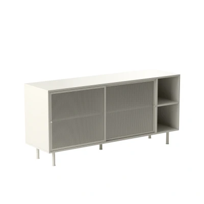 Afbeelding van Nordic Home Sadie sidetable 160 cm grijs Metaal