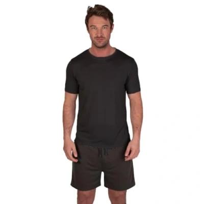 Afbeelding van Light &amp; Shade LSSET032 T shirt en korte pyjama voor heren, ronde hals, houtskool, XL