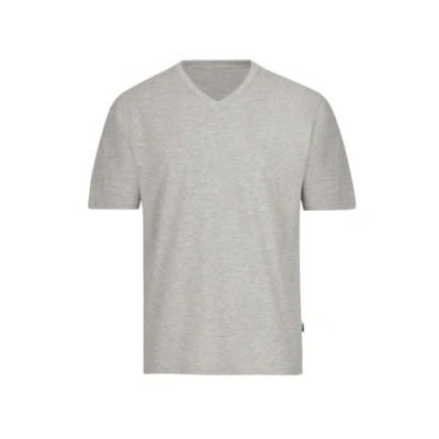 Afbeelding van Trigema T shirt voor heren, grijs (lichtgrijs gemêleerd 110), XL