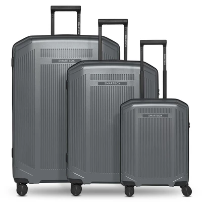 Afbeelding van SMARTBOX Edition 02 stamartikel, Teal Metallic, Kofferset (3 teilig), Harde trolley 3 delige set met zwenkwielen