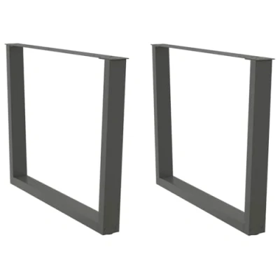Afbeelding van vidaXL Eettafelpoten 2 st V vormig 100x(72 73,3) cm staal antraciet