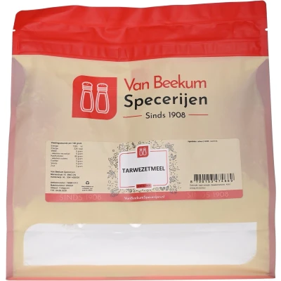 Afbeelding van Van Beekum Specerijen Tarwezetmeel 1 kilo (hersluitbare stazak)