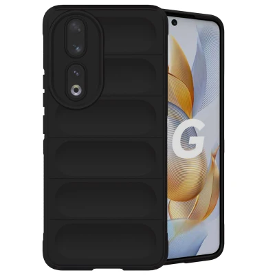 Afbeelding van Honor 90 Hoesje Siliconen en TPU (zacht) iMoshion Softcase/Backcover Zwart Telefoonhoesje
