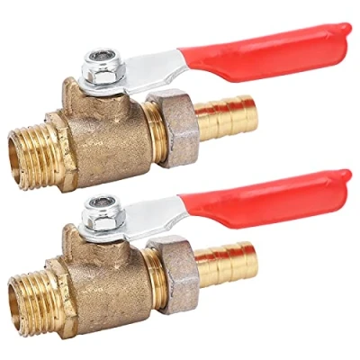 Afbeelding van 2 stuks kogelkraan,1/4 &quot;schroefdraad kogelkraan,Meerlagige siliconen duurzame luchtcompressor accessoires,Duw om Mini waterklep afsluitschakelaar draad pijp montage aan te sluiten