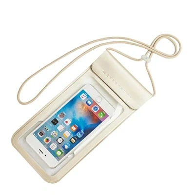 Afbeelding van Waterdichte Telefoon Pouch, IPX8 Case Droge Pouch Bag Houder voor iPhone 13 Pro Max/13 Pro/13/12/12 Max/11/11 Max/Xs Max/XR tot 7 inch Zwemmen Kajakken, Goud, Klassiek