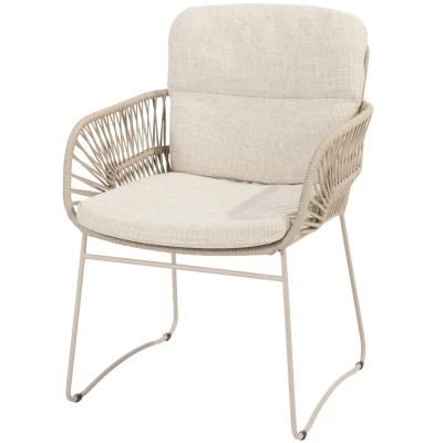 Afbeelding van 4 Seasons Outdoor Murcia dining stoel latte incl. 2 kussens