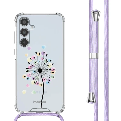 Afbeelding van Samsung Galaxy A35 Hoesje Kunststof iMoshion Softcase/Koordhoesje/Backcover Sandstone Dandelion Telefoonhoesje