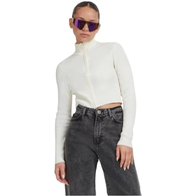 Afbeelding van Urban Classics Cropped Vest, Dames, Maat: 5XL, Whitesand