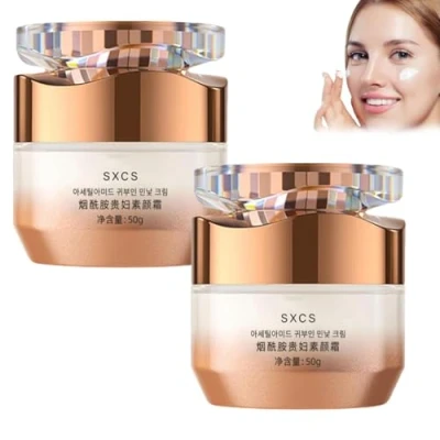 Afbeelding van SXCS Nicotinamide Lady Plain Face Cream, Multifunctional Smooth Hydrating Makeup Vitamin C for Moisturizing, Brightening (2 Pcs)