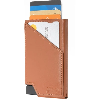 Afbeelding van AdroitGoods Pasjeshouder 7 Pasjes Portemonnee Creditcardhouder Met RFID Technologie Leder Bruin