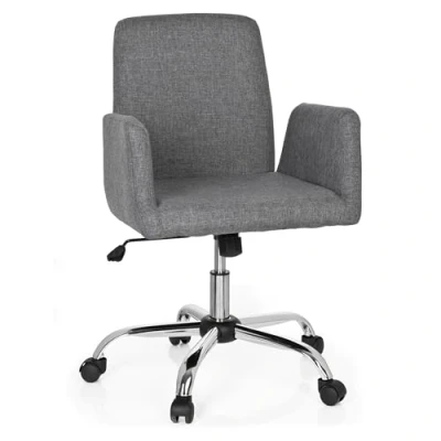 Afbeelding van hjh office Flow Bureaustoel Stof Lichtgrijs
