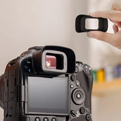 Afbeelding van KIWIFOTOS ER h Soft Viewfinder Eyecup Oculair voor Canon EOS R3 Camera, vervangt hE Eye Cup, Protector Accessoire