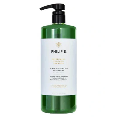 Afbeelding van Philip B., Shampoo + Conditioner, Peppermint &amp; Avocado Volumising Clarifying 947 ml (947 ml, Vloeibare shampoo)