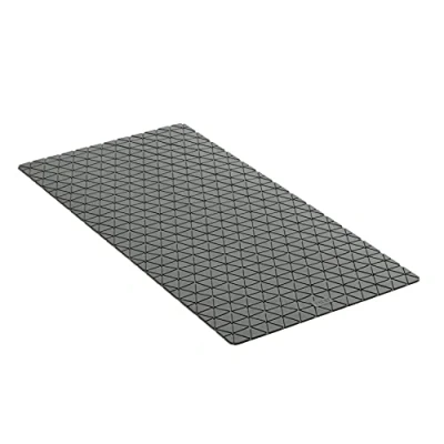 Afbeelding van Antislip badmat van rubber SBS TP met 94 zuignappen, design diamond, grijs, afmetingen: 72 x 36 cm