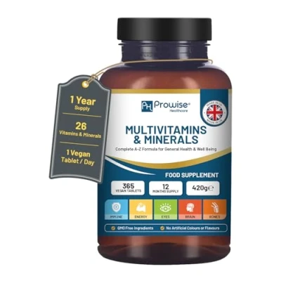 Afbeelding van A Z Multivitaminen &amp; Mineralen 365 Vegan Multivitamine Tabletten Complete voedingsondersteuning Ondersteunt het immuunsysteem Gezonde huid, haar en nagels