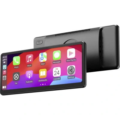 Afbeelding van MINIX 60 fps draagbare draadloze CarPlay autoradio, 8,9 inch HD touchscreen compatibel met Apple en Android Auto Stereo Ontvanger Bluetooth, AUX/FM, Googel, Siri voor alle voertuigen