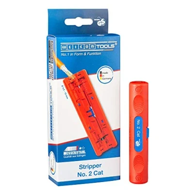 Afbeelding van WEICON Stripper No.2 Cat Stripping/Disjacketing van PCV Data Kabel &amp; Ronde Kabel, Blauw, Rood