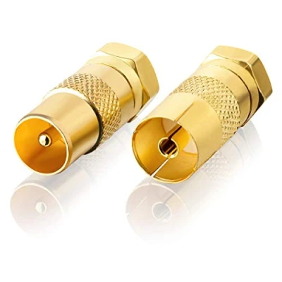 Afbeelding van SEBSON SAT Antenne Adapter Set 1x F Connector naar Coax Stekker (IEC), Bus (IEC) Antennekabel