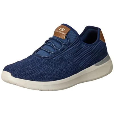 Afbeelding van Skechers Lattimore Coringa Sneaker voor heren, Marineblauw gebreid gaas, 41.5 EU