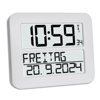 Afbeelding van Radiografische kalenderklok TF2000 Wit Timeline Maxx