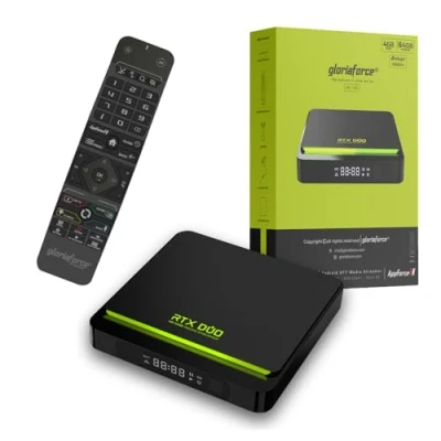 Afbeelding van GloriaForce RTX Duo 4K UHD OTT Multimedia Player, Android 11, H.265,2GB RAM, 16GB Flash, WLAN, Bluetooth afstandsbediening