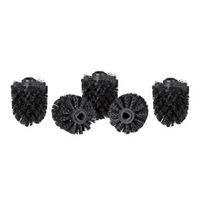 Afbeelding van Relaxdays toiletborstelkop reserve toiletborstel 5 st., schroefdraad 12 mm zwart