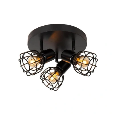 Afbeelding van Lucide FILOX Plafondspot Ø 25 cm 3xE27 Zwart