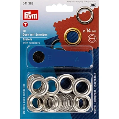 Afbeelding van Prym zilver (14 mm) oogjes en sluitringen 1 Stuk