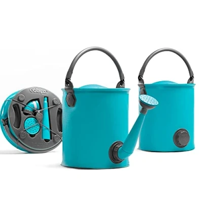 Afbeelding van Colapz Opvouwbare Emmer en Gieter 9L Jerrycan met Kraantje 7 tot 9 liter Deksel Afsluitbaar Blauw BPA vrij 27 x 22 cm Kamperen Caravan Camper in 2024
