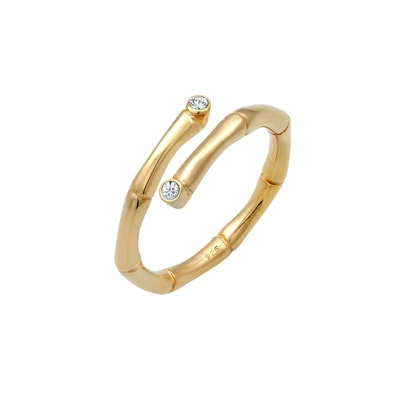 Afbeelding van Elli Glass Crystal Ring goldcoloured, Dames, Maat: 54, Gold coloured