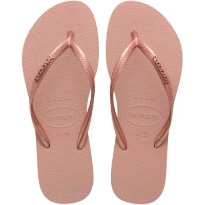 Afbeelding van Havaianas Slim Logo Metallic Lichtroze Maat 41/42 Dames