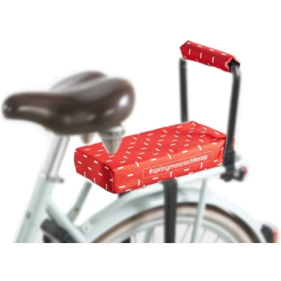 Afbeelding van Newlooxs Nietverkeerd bagagedrager zitje 32x15x5cm mystery stripes rood
