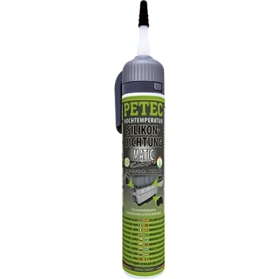 Afbeelding van PETEC MATIC 97720 Siliconen afdichting voor hoge temperatuur, in zwart, 200 ml, automatische doos, motor, afdichtmiddel, auto en caravan, afdichtmiddel metaal kunststof