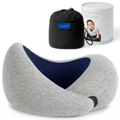 Afbeelding van Ostrich Pillow Go Nekkussen Memory Foam Traagschuim met klittenband Navy