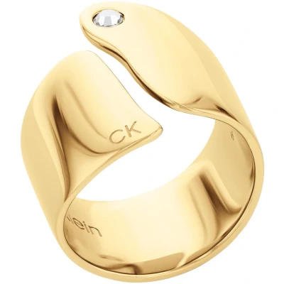 Afbeelding van Calvin Klein Cherished Ring goldcoloured, Dames, Maat: 54, Gold coloured