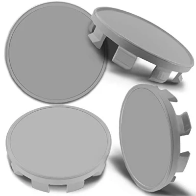 Afbeelding van Biomar Labs 4 x 68 mm velgdoppen naafdop wieldop wieldoppen compatibel met artikelnummer 36136783536 aluminium velgen deksel grijs CBS 0