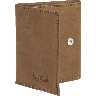 Afbeelding van Tony Perotti Furbo Mini RFID portemonnee met papier en kleingeldvak Vintage Bruin