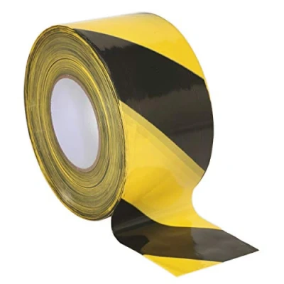Afbeelding van Sealey Btby Gevaar Waarschuwing Barrière Tape 80Mm X 100Mtr Zwart/Geel Niet klevend