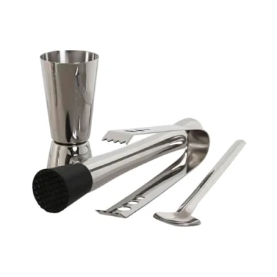 Afbeelding van Cocktail Set Home ESPRIT Zilverkleurig Roestvrij staal 500 ml 8 x 21 cm