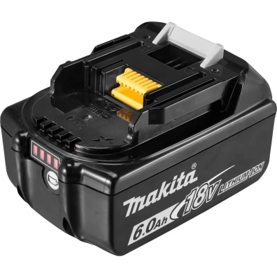 Afbeelding van Makita BL1860B Accu 18 Volt 6,0 Ah Li ion met LED indicator 0,6 kg Laadtijd: 55 min Compatibel alle V Accumachines