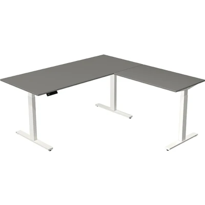 Afbeelding van Kerkmann Zit sta hoekbureau Move 3 grafiet 180x180cm elektrisch
