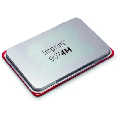 Afbeelding van Trodat 9074M Imprint stempelkussen met rode inkt op waterbasis, voor handstempel, grote formaten, afmetingen 160 x 90 mm, frame van metaal en kunststof