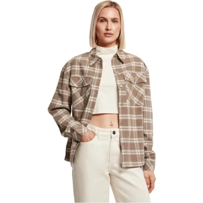 Afbeelding van Urban Classics Oversized Overshirt Blouse S Creme